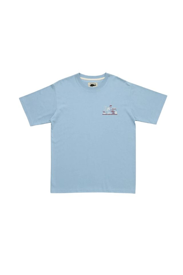 Azza'S Fish N Chips Sea Tee - Washed Blue