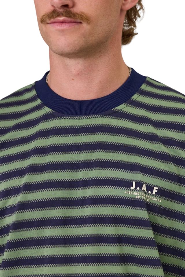 J.A.F Shore Tee - Green Stripe