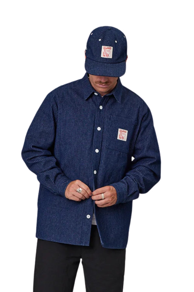 Quality Goods Boxy Shirt - Stripe Denim