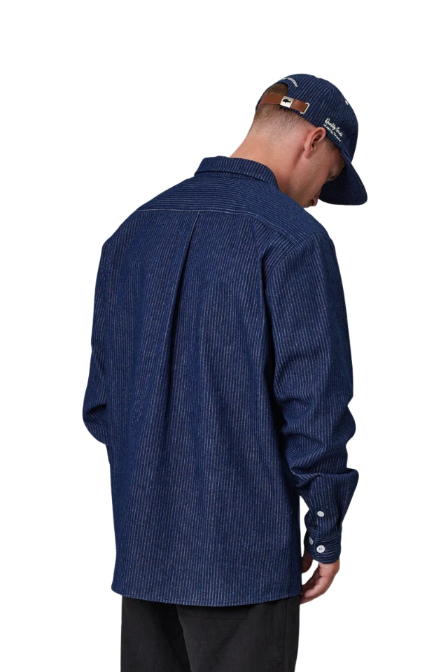 Quality Goods Boxy Shirt - Stripe Denim