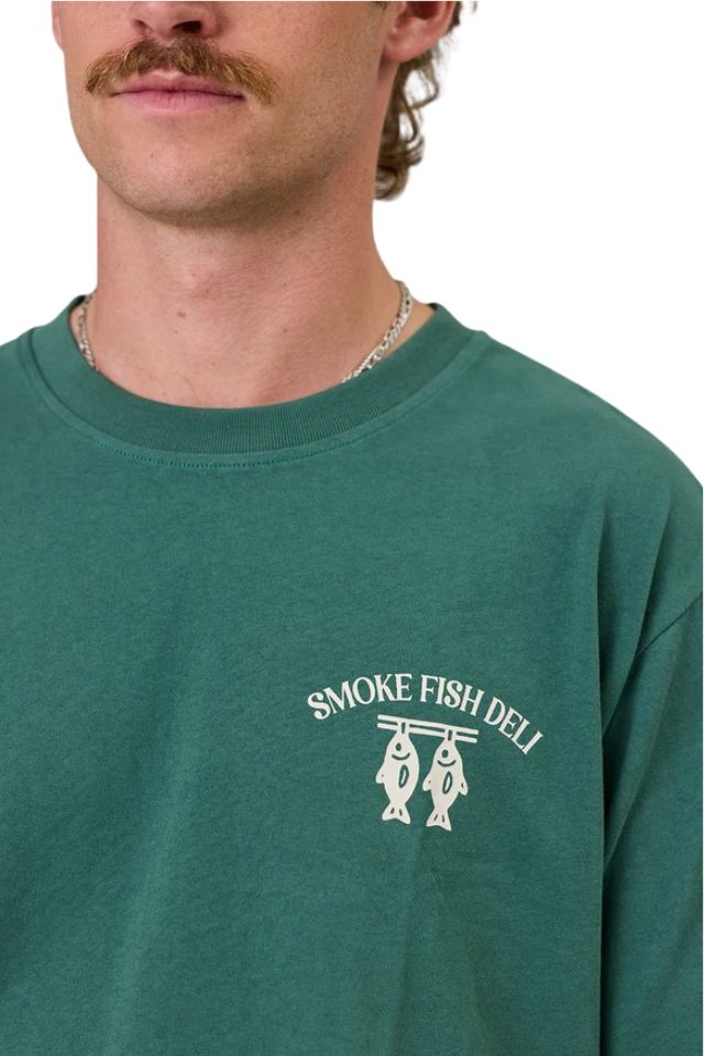 Smoke Fish Deli Sea Tee - Dusk Pine