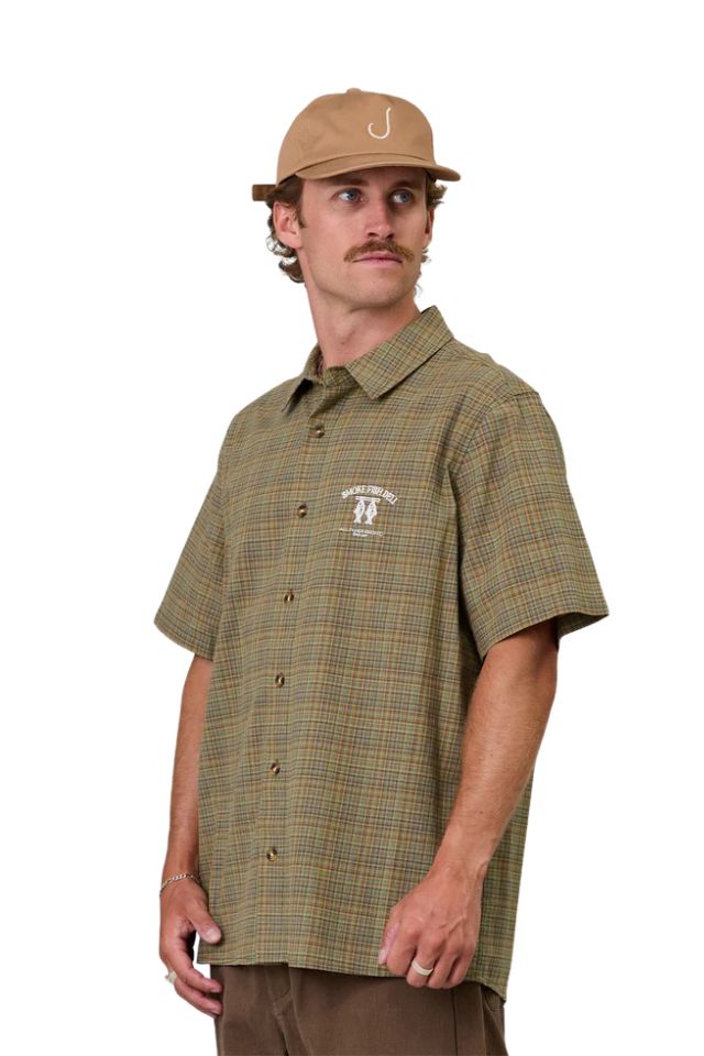 Smoke Fish Deli Ss Shirt - Green Check