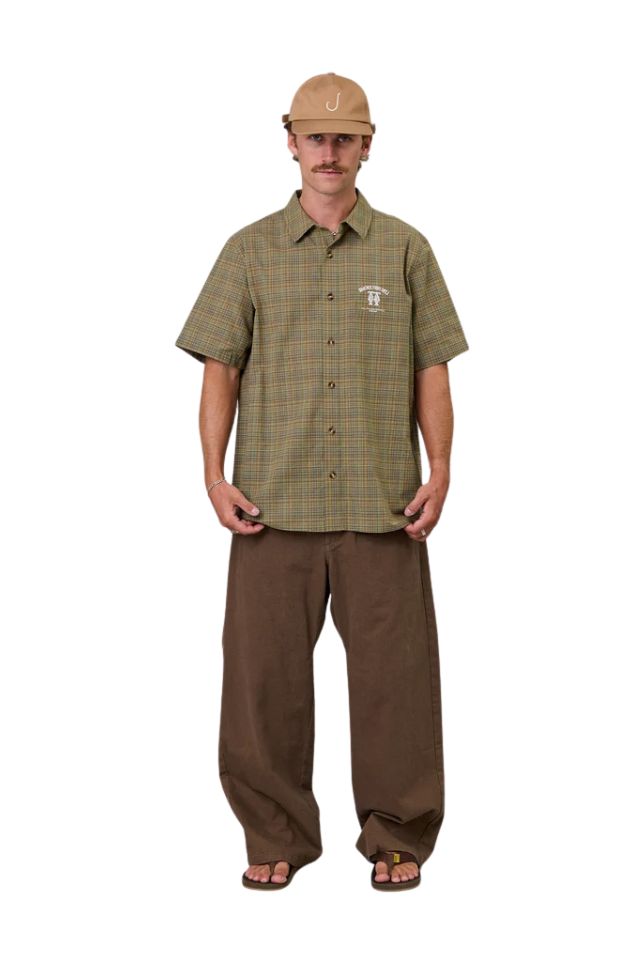 Smoke Fish Deli Ss Shirt - Green Check