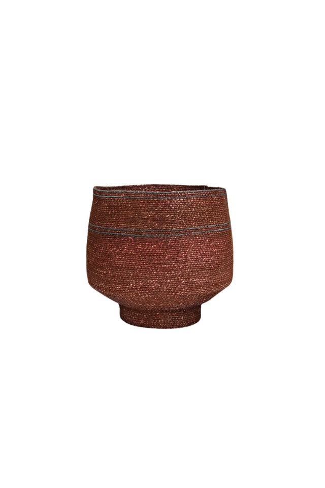 Kintu Collection Sola Basket - Rust with Stripes