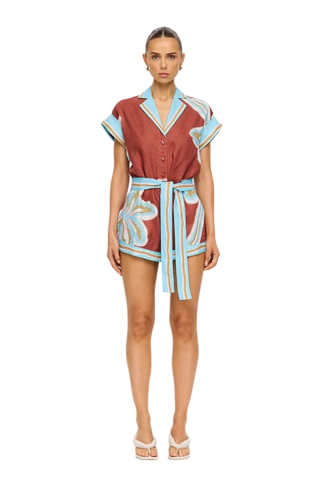 Enzo Playsuit - Maroon
