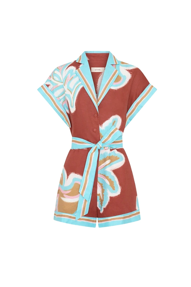 Enzo Playsuit - Maroon