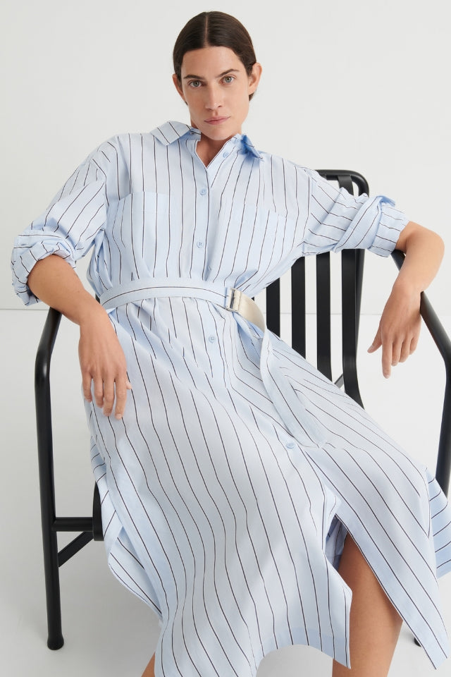 Elementary Dress - Cloud Stripe