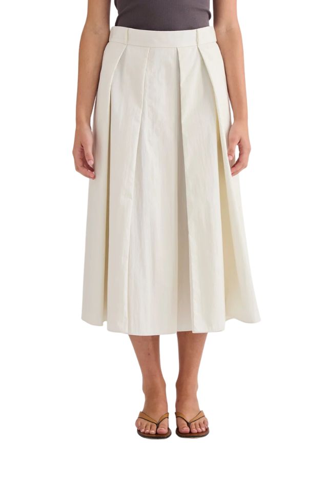 Ellis Pleated Skirt - Cream
