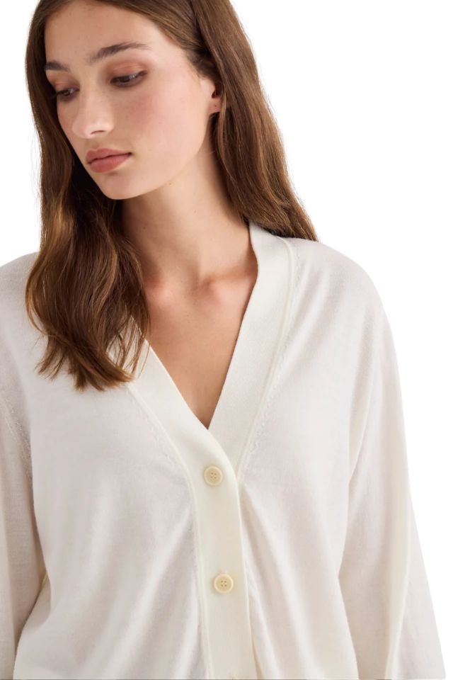 Liv V-Neck Cardigan - Cream