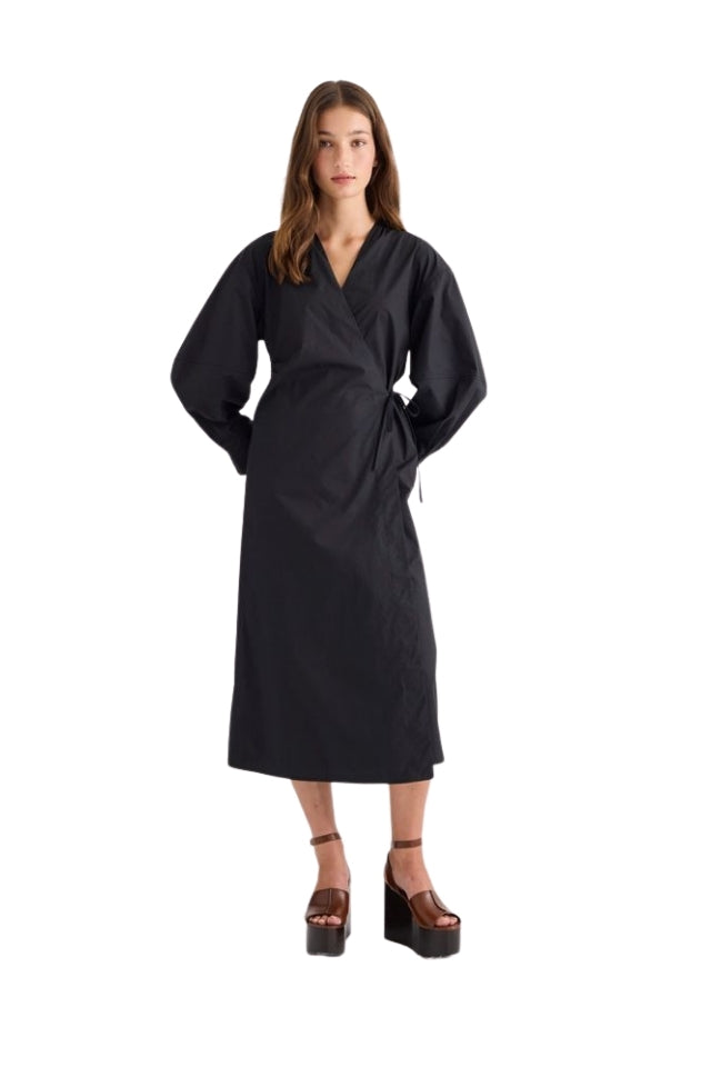 Thea Wrap Dress - Black