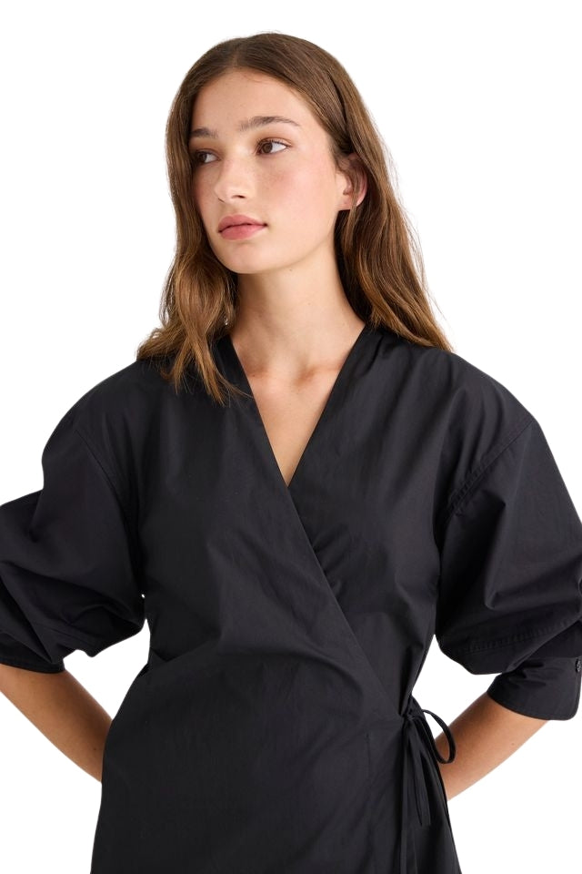 Thea Wrap Dress - Black