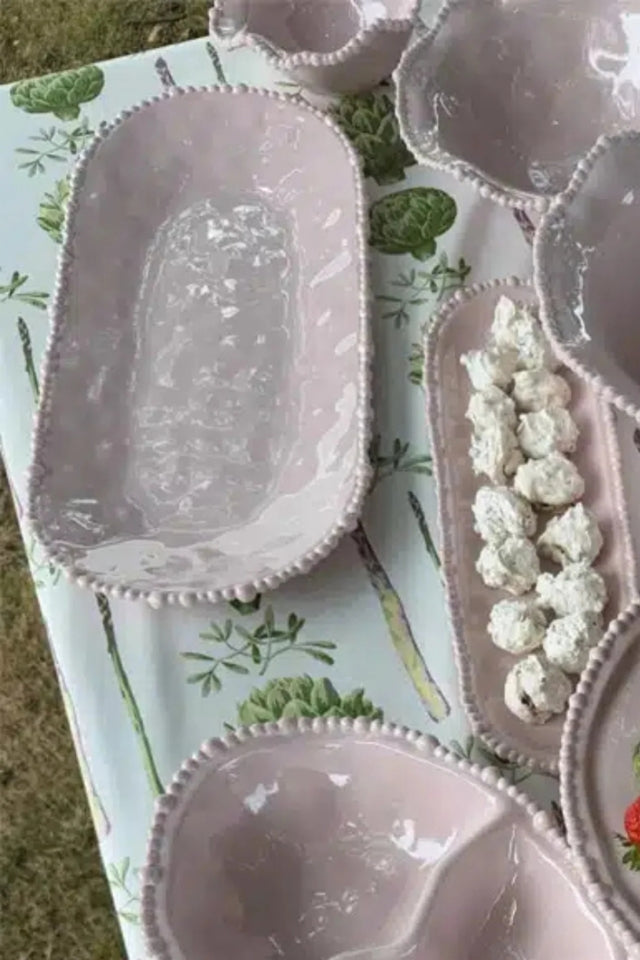 Melamine Pearl Platter 53cm - Pink