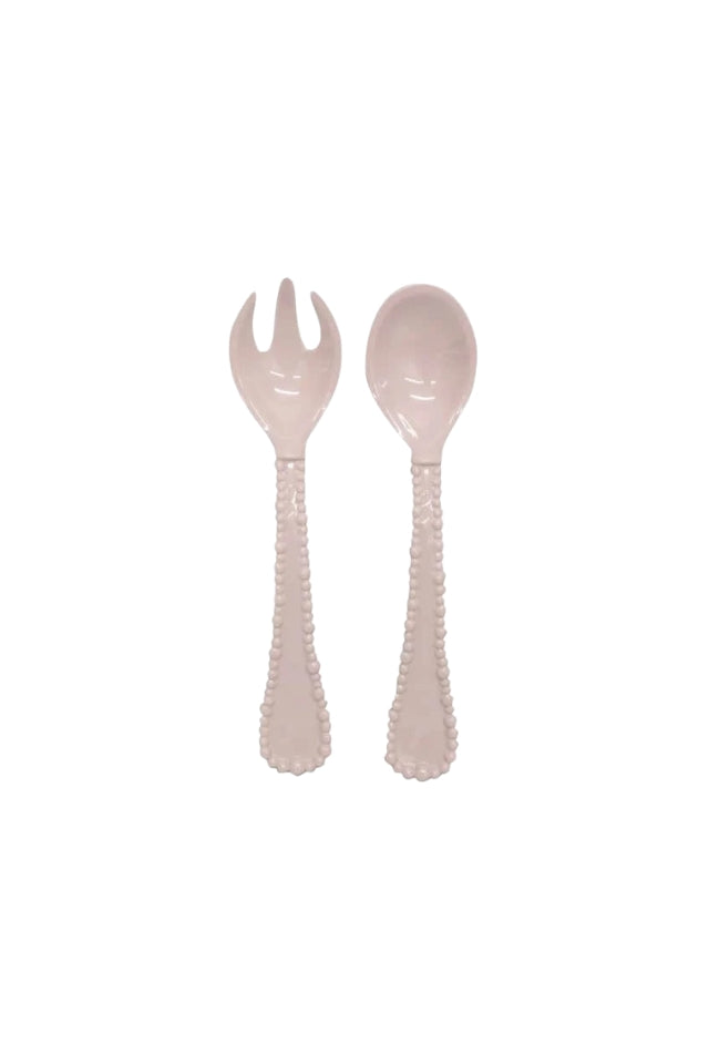 Melamine Pearl Salad Servers - Pink
