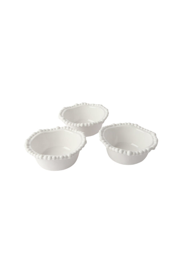 Melamine Pearl Snack Bow l12cm - White
