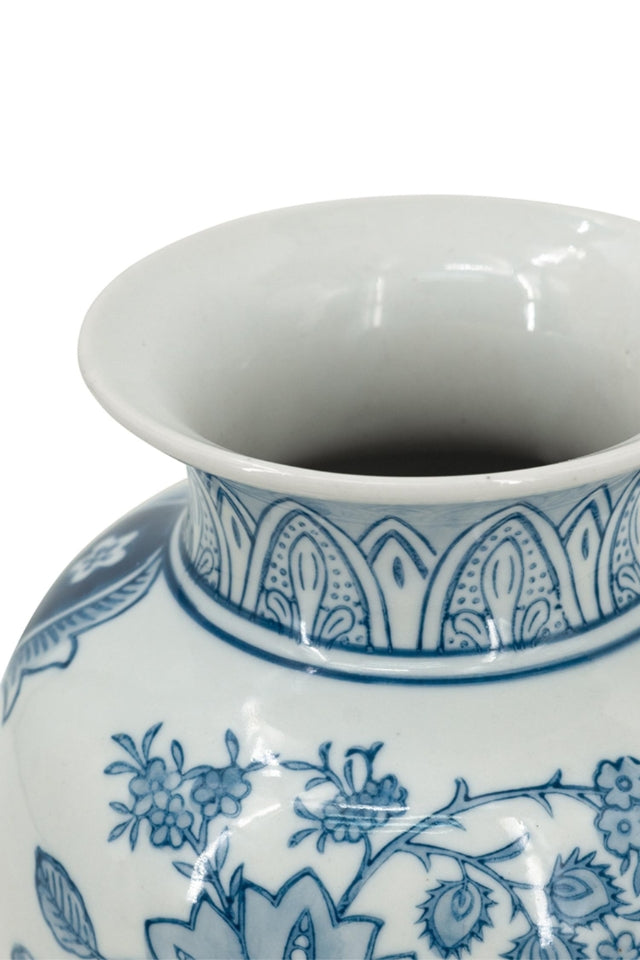 Porcelain Blue and White Tall Vase