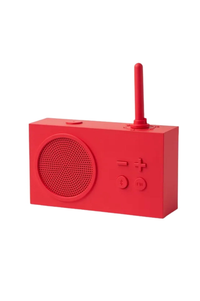 Tykho 3 Bluetooth/FM Radio Speaker - Resin Red
