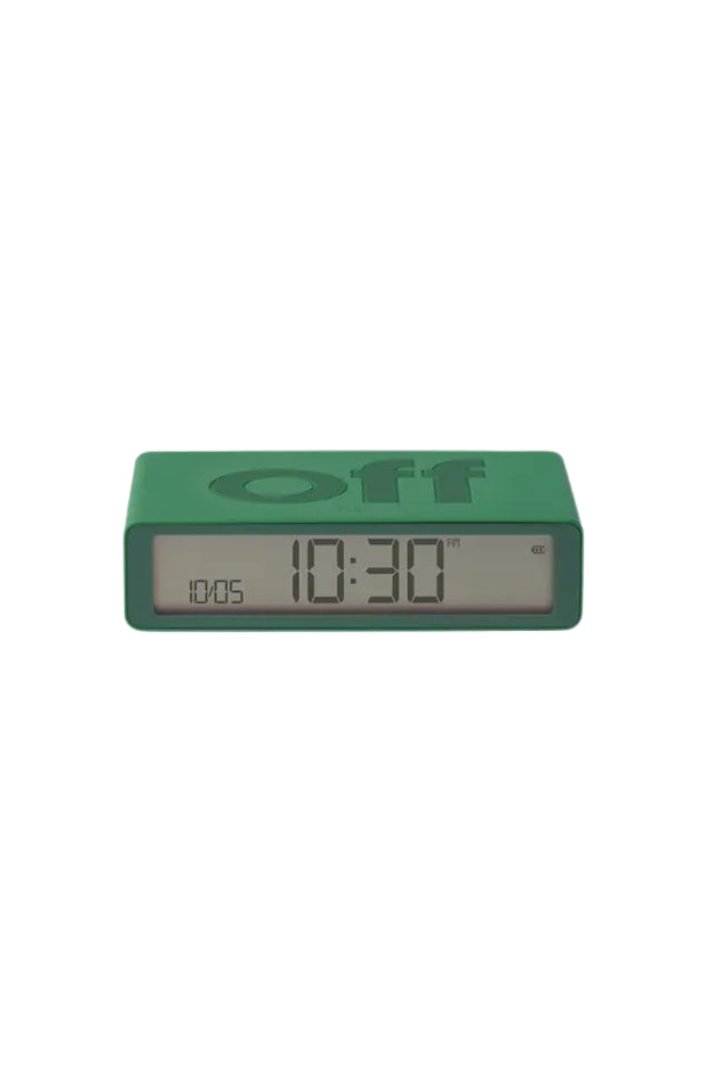 Flip Classic Rubber Clock - Emerald Green