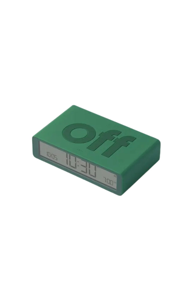 Flip Classic Rubber Clock - Emerald Green
