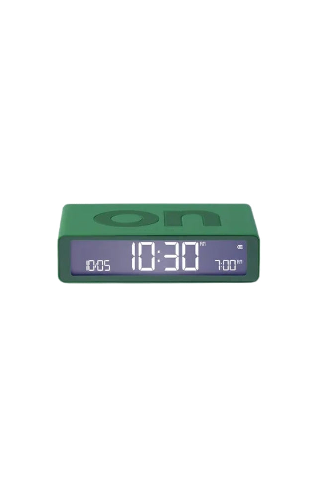Flip Classic Rubber Clock - Emerald Green