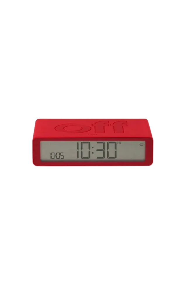 Flip Classic Rubber Clock - Red