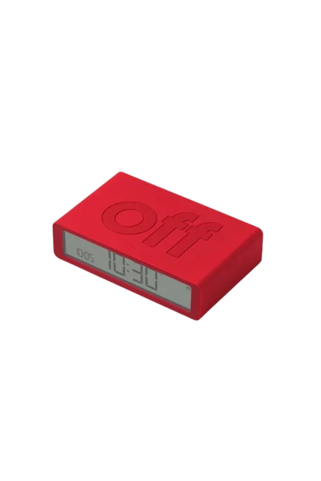 Flip Classic Rubber Clock - Red