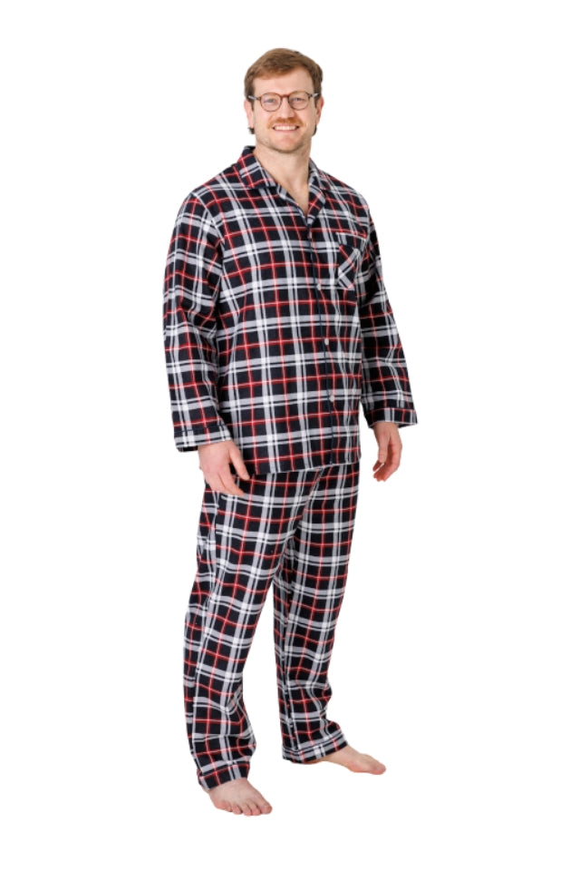 Brushed Cotton Pyjamas - Red