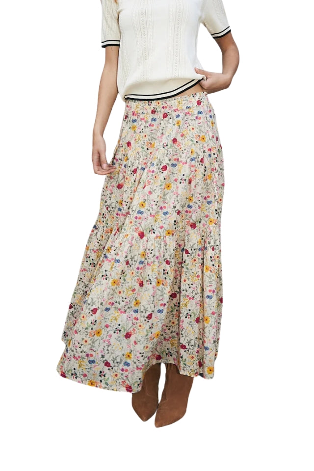 SunsetLL Maxi Skirt - Flower Print
