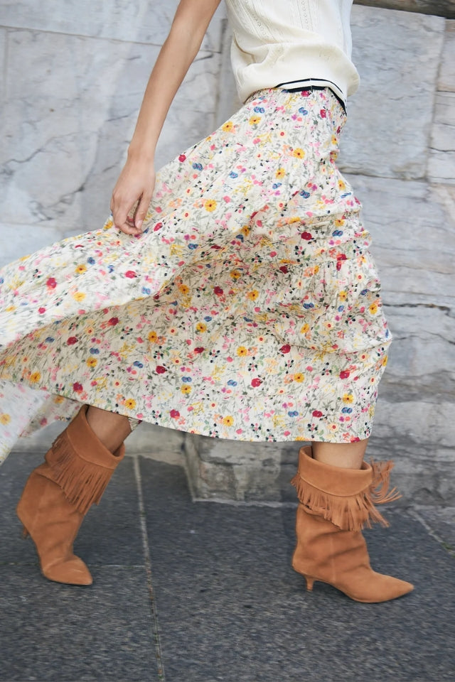 SunsetLL Maxi Skirt - Flower Print
