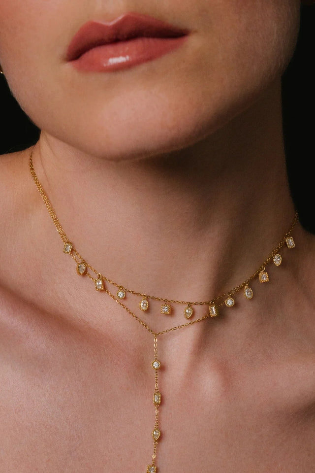 Necklace Mohandas - White Zirconium Oxide