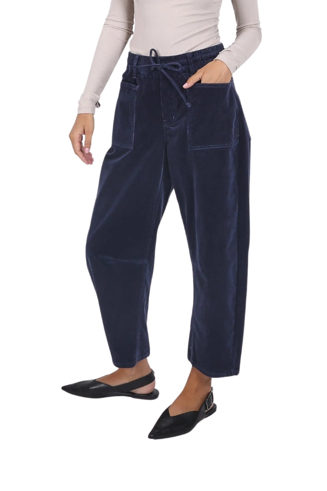Leo Barrel Jean Corduroy - Navy