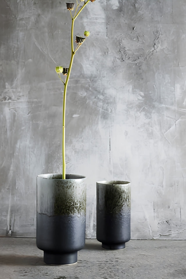 Lago Medium Tall Vase - Forest Green