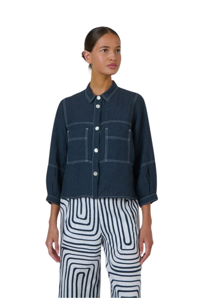 Linen Jacket GA598 - Gunsmoke