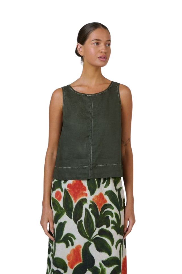 Linen Top GA716 - Topiary