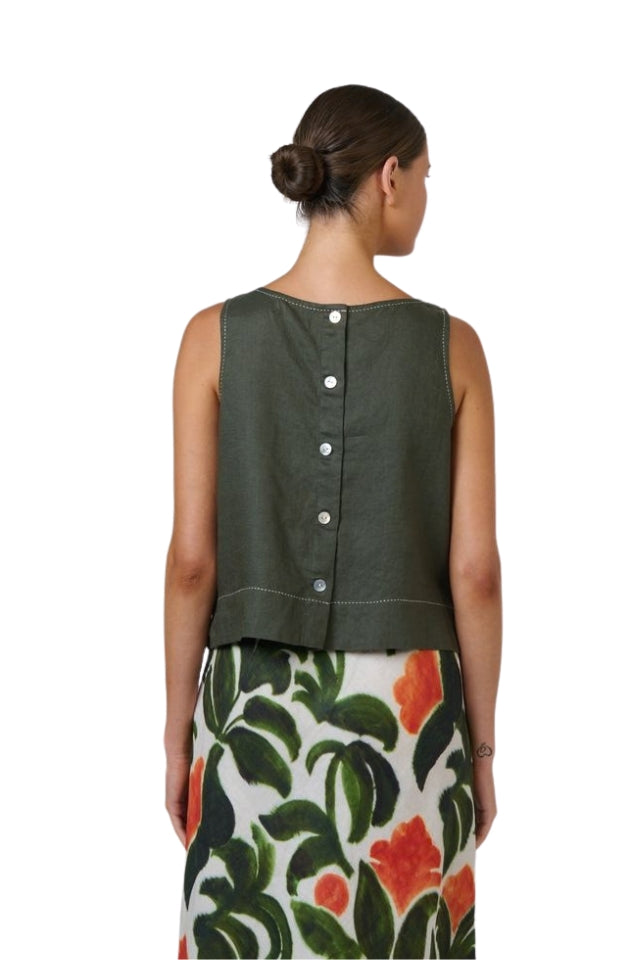 Linen Top GA716 - Topiary