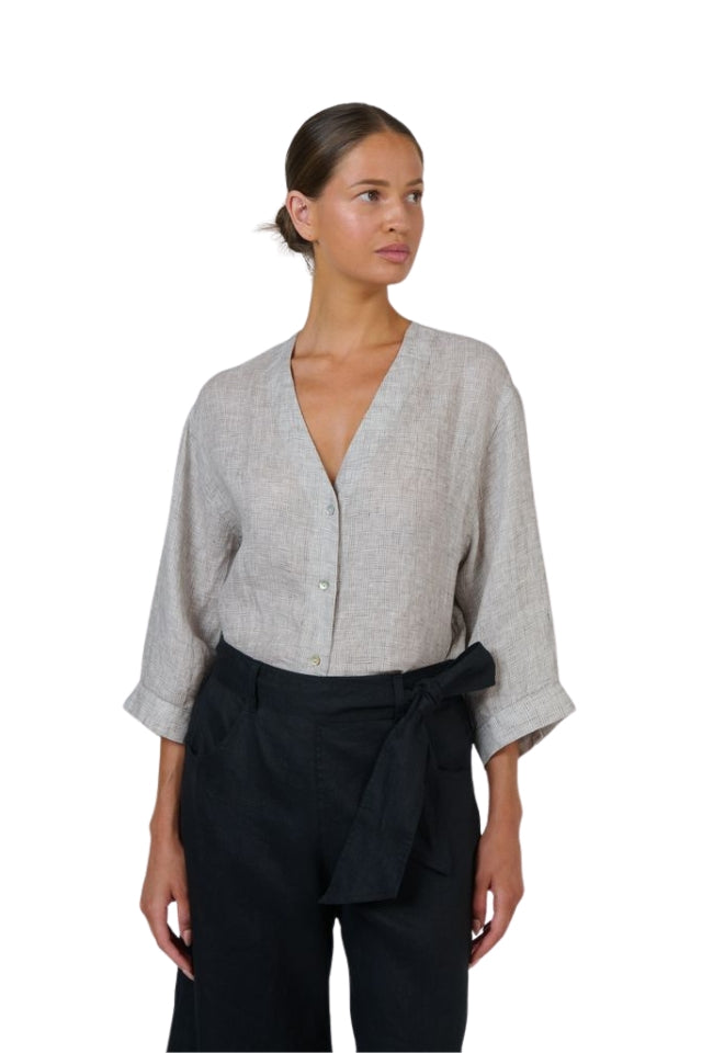 Linen Top GA717 - Chai