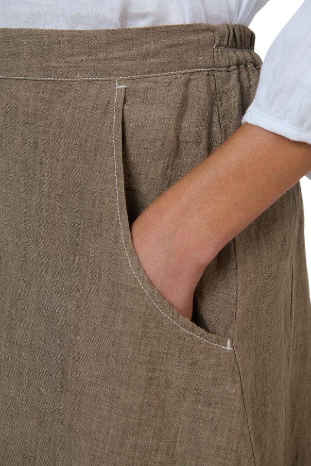 Linen Skirt GA736 - Agate