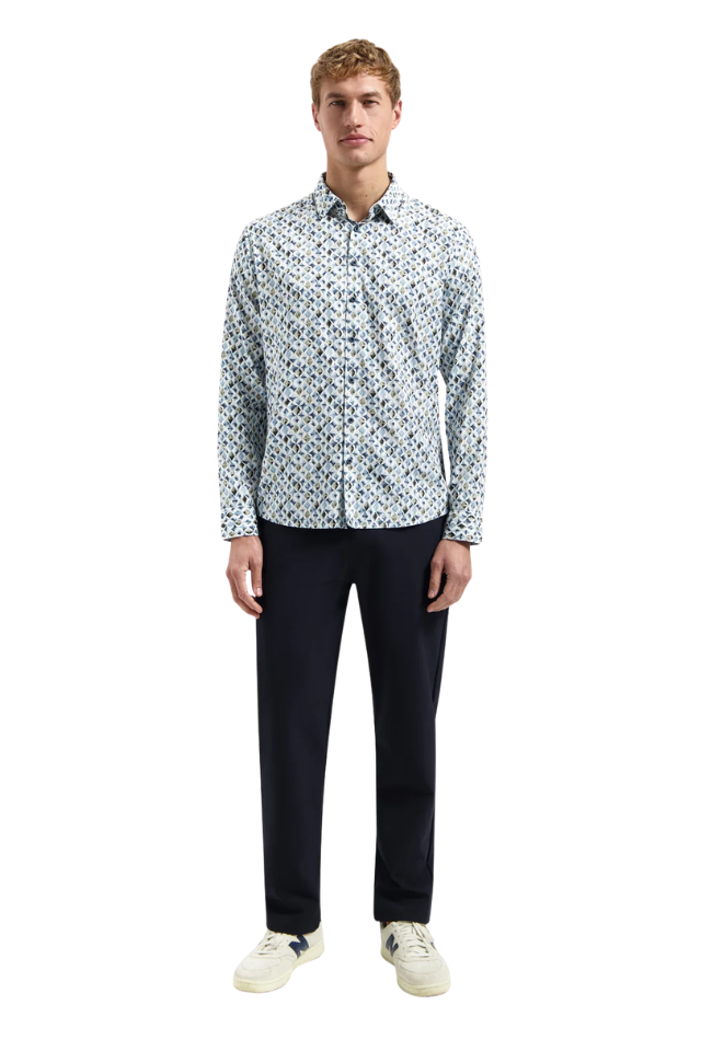 Shirt Allover Printed - Blue