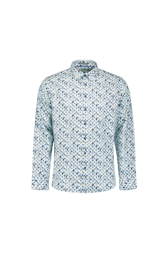 Shirt Allover Printed - Blue