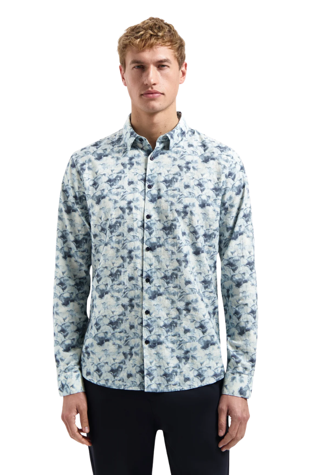 Shirt Allover Printed - Blue