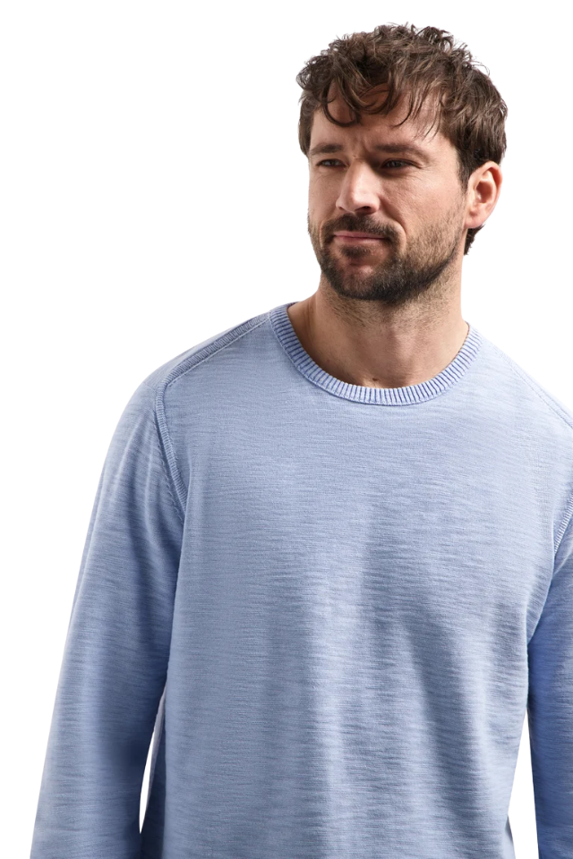 Pullover Crewneck Stone Washed - Blue