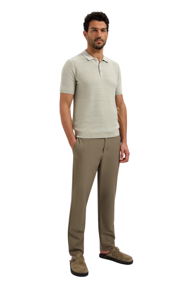 Pullover Short Sleeve Polo - Taupe