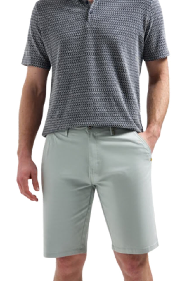 Short Chino Garment Dyed Twill Stretch - Misty Green