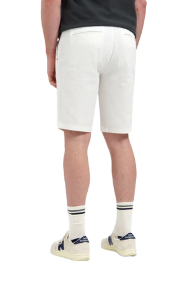Short Chino Garment Dyed Twill Stretch - White