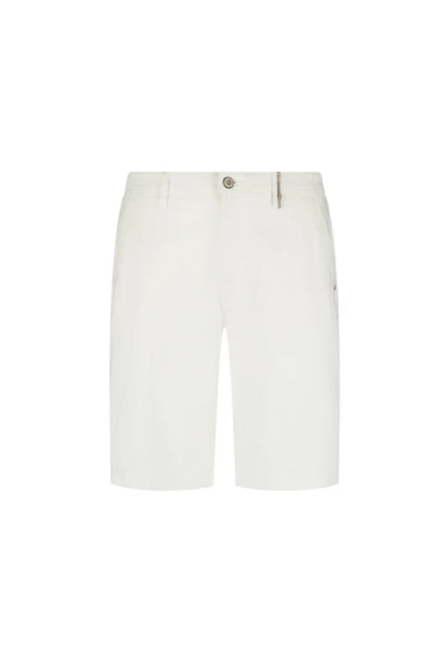 Short Chino Garment Dyed Twill Stretch - White