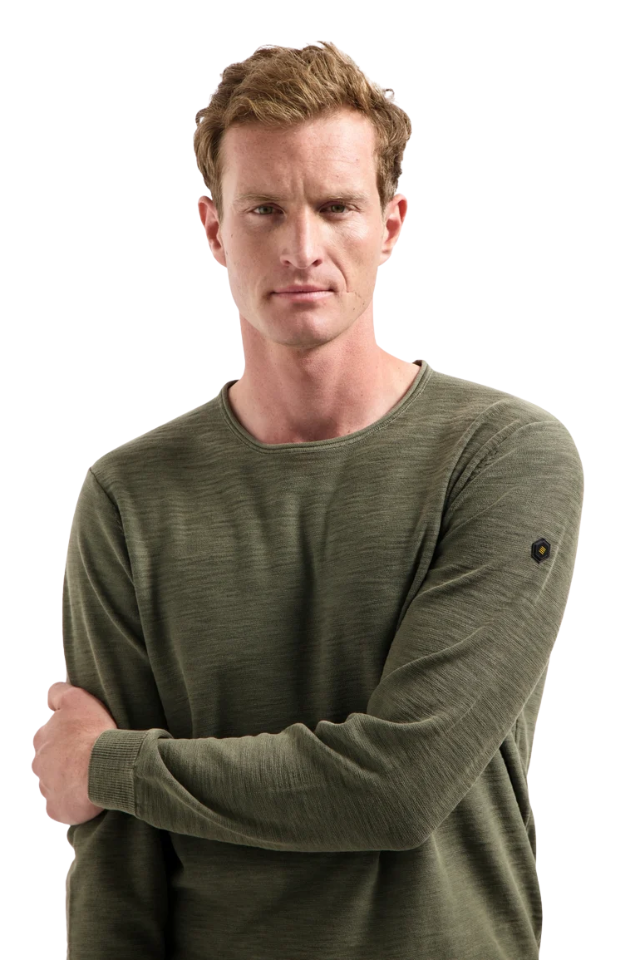Crew Neck Pullover - Dark Moss