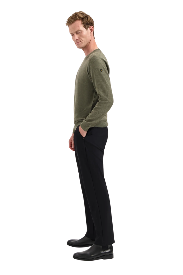 Crew Neck Pullover - Dark Moss