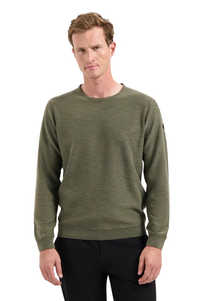 Crew Neck Pullover - Dark Moss