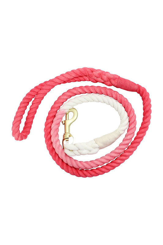 Hot Dog Rope Leash - Peach Powder