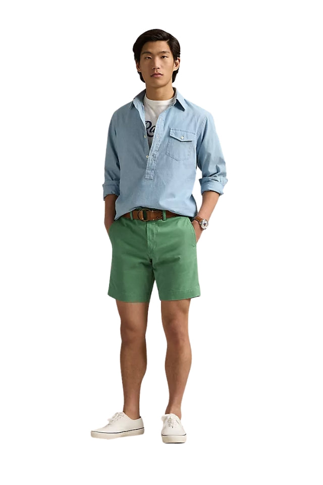 Stretch Straight Fit Chino Short - Seafoam