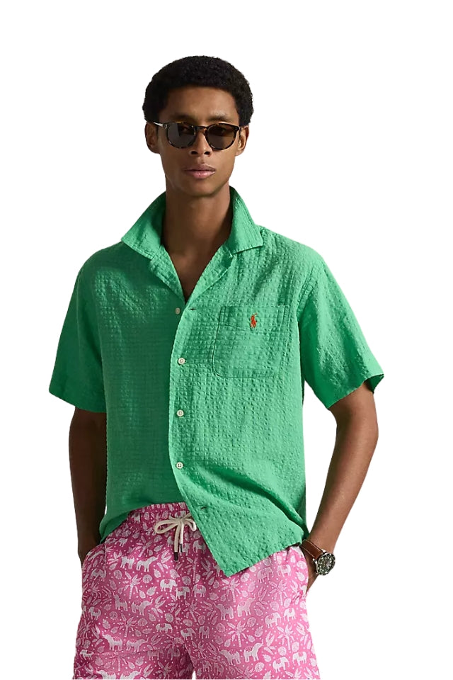 Seersucker Shirt - Plato Green